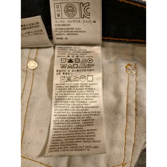 LEVI'S 505 - Men's Regular Fit Straight Leg Denim Blue Jeans Size 36x34 EUC - Picture 8 of 10